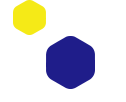 A blue and yellow hexagon are on the same color.
